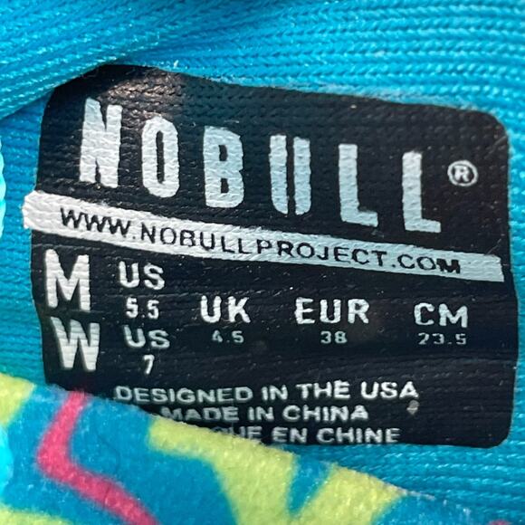 NOBULL Mesh Runners Women\'s 7 Blue Glitch Neon Athletic Sneakers Casual Shoe EUC main image 10